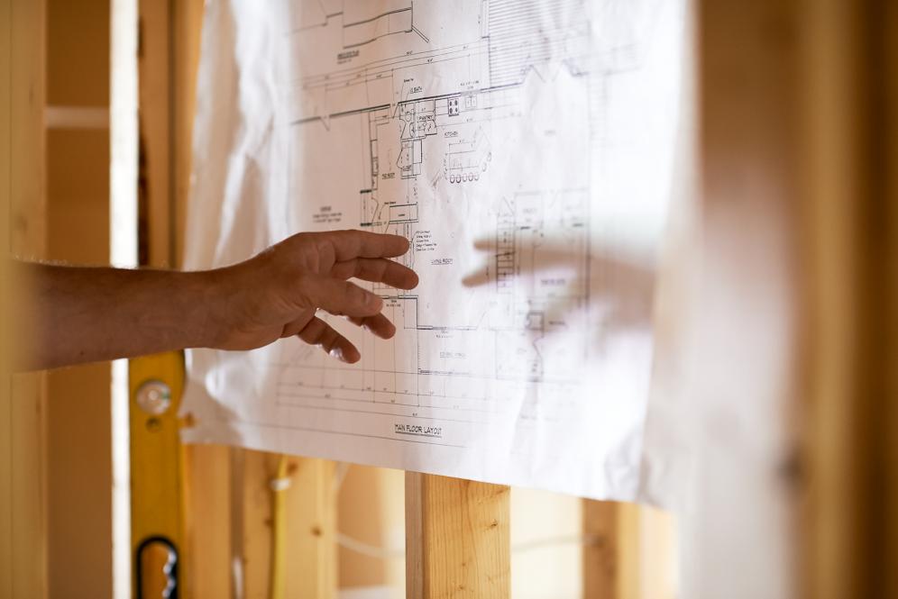 Photo of blueprints