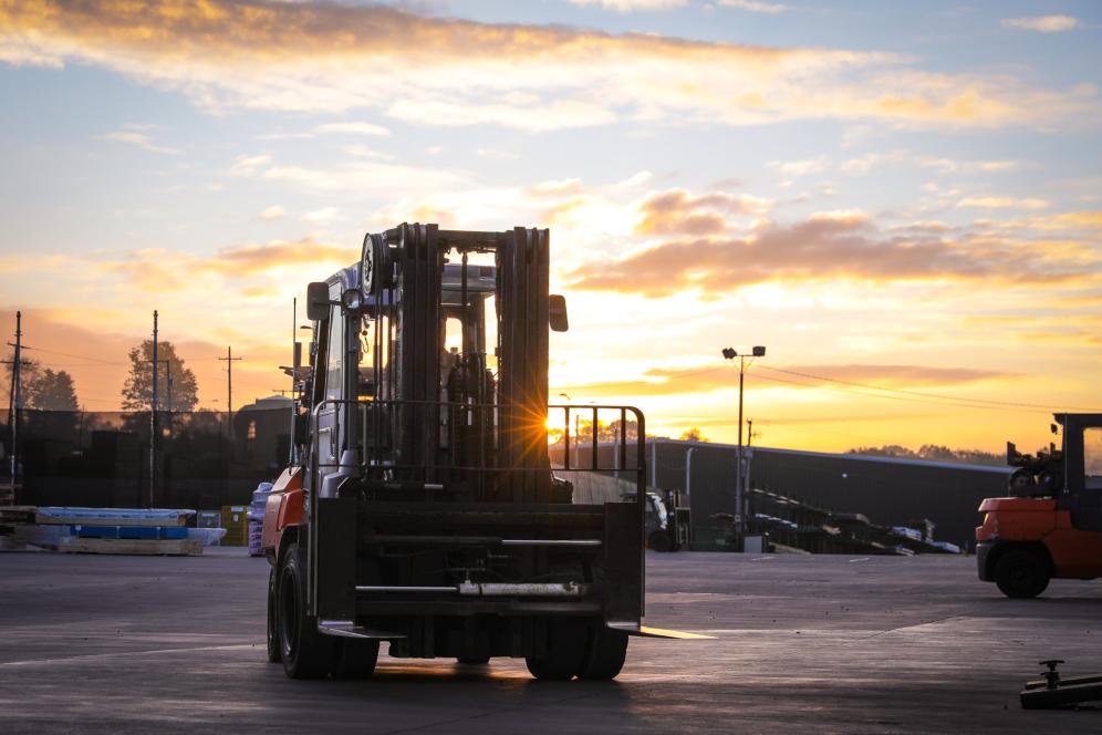 Sunrise forklift at Keim